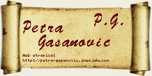 Petra Gašanović vizit kartica